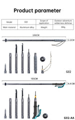 Folding Telescopic Outdoor Hiking Walking Support Stick