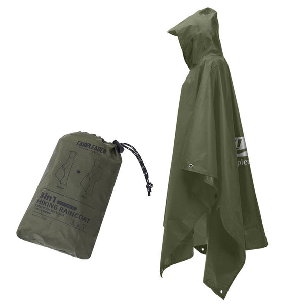 3 In 1 Waterproof Rain Poncho Outdoor Motorcycle Hiking