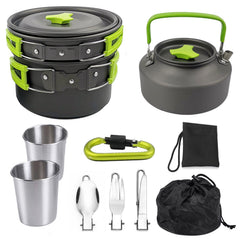 Portable Outdoor Camping Hiking Picnic Cookware Mess Kit