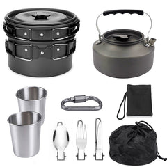 Portable Outdoor Camping Hiking Picnic Cookware Mess Kit