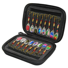 16 Piece Metal Spoon Spinner Fishing Lure Set