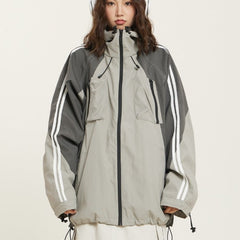 Women's Waterproof Stitching Outdoor Jacket Coat