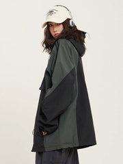 Women's Waterproof Stitching Outdoor Jacket Coat