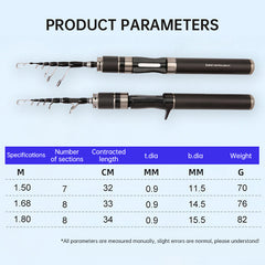 Portable Carbon Fiber Telescopic Fishing Rod