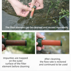 Portable Outdoor Water Purifier Camping Pump Filter