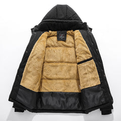 Men's Fleece Lined Thick Waterproof Winter Jacket