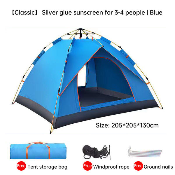 Quick Deploy Green White Outdoor Camping Tent