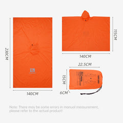 3 In 1 Waterproof Rain Poncho Outdoor Motorcycle Hiking