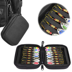 16 Piece Metal Spoon Spinner Fishing Lure Set