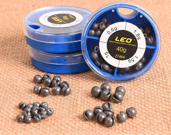 Mini Round Split Lead Fishing Weights Set