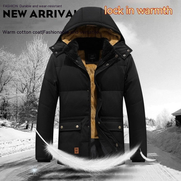 Men's Fleece Lined Thick Waterproof Winter Jacket
