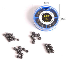 Mini Round Split Lead Fishing Weights Set