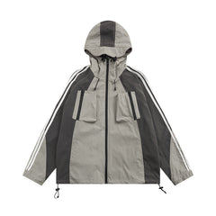 Women's Waterproof Stitching Outdoor Jacket Coat