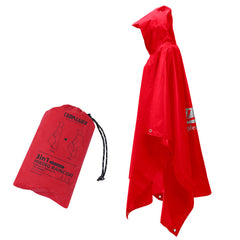 3 In 1 Waterproof Rain Poncho Outdoor Motorcycle Hiking