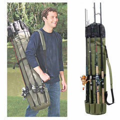 Portable Nylon Fishing Rod Tackle Storage Bag