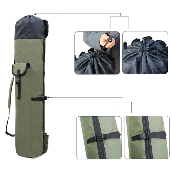 Portable Nylon Fishing Rod Tackle Storage Bag