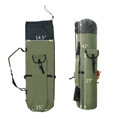 Portable Nylon Fishing Rod Tackle Storage Bag