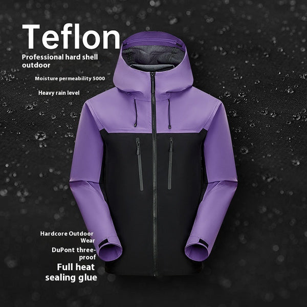 Unisex Hard Shell Waterproof Hiking Jacket