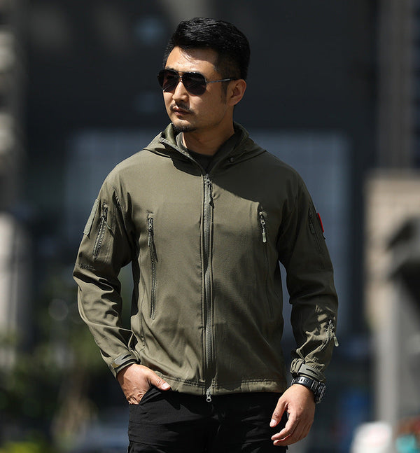 Men's Waterproof Fleece Camouflage Outdoor Soft Shell Jacket