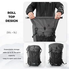 35L Lightweight Waterproof Outdoor Hiking Backpack