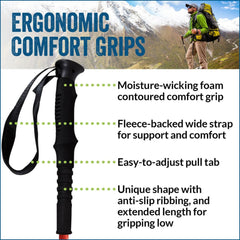 Casual Hiking Trekking Walking Poles Pair Travel Bag